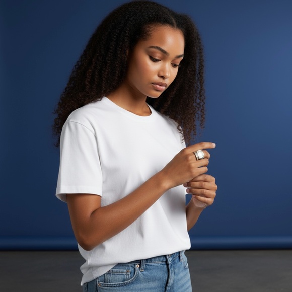 💞Dawkins White Quartz Gold Inlay Diamonds + Sterling Silver Statement Ring 6 US - Picture 8 of 11